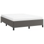 Estructura de cama de cuero sintético gris 140x200 cm de vidaXL, Camas y somieres - Ref: Foro24-347255, Precio: 117,62 €, Des...