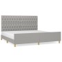 Light gray fabric bed frame with headboard 200x200 cm by vidaXL, Beds and slatted bases - Ref: Foro24-3125324, Price: 270,81 ...