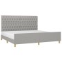 Light gray fabric bed frame with headboard 200x200 cm by vidaXL, Beds and slatted bases - Ref: Foro24-3125324, Price: 270,81 ...