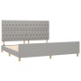 Light gray fabric bed frame with headboard 200x200 cm by vidaXL, Beds and slatted bases - Ref: Foro24-3125324, Price: 270,81 ...