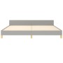 Light gray fabric bed frame with headboard 200x200 cm by vidaXL, Beds and slatted bases - Ref: Foro24-3125324, Price: 270,81 ...