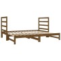 Sofá cama extraíble madera maciza pino marrón miel 2x(90x190)cm de vidaXL, Camas y somieres - Ref: Foro24-3124765, Precio: 18...