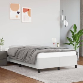 White synthetic leather bed frame 120x200 cm by vidaXL, Beds and slatted bases - Ref: Foro24-347240, Price: 141,63 €, Discoun...