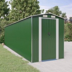 Green galvanized steel garden shed 192x772x223 cm by vidaXL, Sheds - Ref: Foro24-3147434, Price: 1,00 €, Discount: %