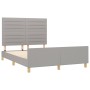 Light gray fabric bed frame with headboard 140x200 cm by vidaXL, Beds and slatted bases - Ref: Foro24-3125138, Price: 224,44 ...