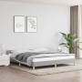 Bed frame with headboard light gray fabric 180x200 cm by vidaXL, Beds and slatted bases - Ref: Foro24-347431, Price: 124,24 €...