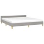 Bed frame with headboard light gray fabric 180x200 cm by vidaXL, Beds and slatted bases - Ref: Foro24-347431, Price: 124,24 €...