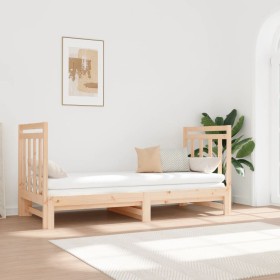 Sofá cama extraíble madera maciza de pino 2x(90x190) cm de vidaXL, Camas y somieres - Ref: Foro24-3124772, Precio: 173,99 €, ...