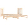 Removable sofa bed solid pine wood 2x(90x190) cm by vidaXL, Beds and slatted bases - Ref: Foro24-3124772, Price: 171,65 €, Di...