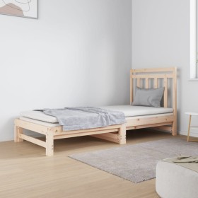 Sofá cama extraíble madera maciza de pino 2x(90x190) cm de vidaXL, Camas y somieres - Ref: Foro24-3124757, Precio: 142,99 €, ...