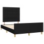 Estructura de cama con cabecero de tela negro 120x200 cm de vidaXL, Camas y somieres - Ref: Foro24-3125043, Precio: 183,21 €,...