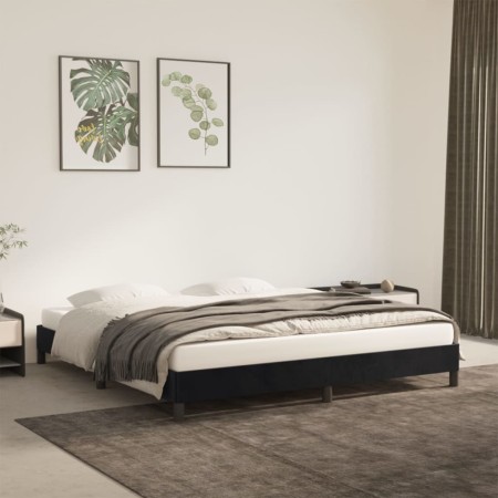 Light gray velvet bed frame 160x200 cm by vidaXL, Beds and slatted bases - Ref: Foro24-346984, Price: 119,72 €, Discount: %