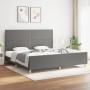 Estructura de cama con cabecero tela gris oscuro 200x200 cm de vidaXL, Camas y somieres - Ref: Foro24-3125001, Precio: 227,71...