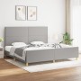 Estructura de cama con cabecero de tela gris claro 200x200 cm de vidaXL, Camas y somieres - Ref: Foro24-3125000, Precio: 233,...