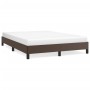 Estructura de cama de cuero sintético marrón 140x200 cm de vidaXL, Camas y somieres - Ref: Foro24-346907, Precio: 117,99 €, D...