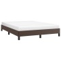 Estructura de cama de cuero sintético marrón 140x200 cm de vidaXL, Camas y somieres - Ref: Foro24-346907, Precio: 117,99 €, D...