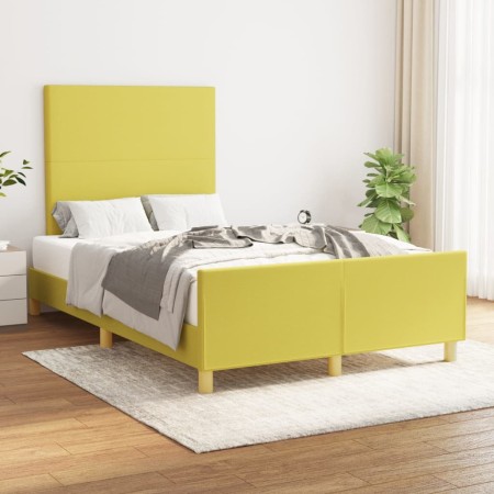 Bed frame with green fabric headboard 120x200 cm by vidaXL, Beds and slatted bases - Ref: Foro24-3124886, Price: 162,61 €, Di...