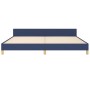 Bed frame with blue fabric headboard 200x200 cm by vidaXL, Beds and slatted bases - Ref: Foro24-3125330, Price: 308,10 €, Dis...