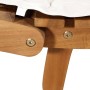 Tumbonas con cojines 2 uds madera maciza acacia blanco crema de vidaXL, Tumbonas - Ref: Foro24-3155473, Precio: 311,44 €, Des...