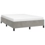 Light gray velvet bed frame 140x190 cm by vidaXL, Beds and slatted bases - Ref: Foro24-347318, Price: 142,74 €, Discount: %