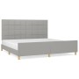 Light gray fabric bed frame with headboard 200x200 cm by vidaXL, Beds and slatted bases - Ref: Foro24-3125081, Price: 242,19 ...