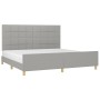 Light gray fabric bed frame with headboard 200x200 cm by vidaXL, Beds and slatted bases - Ref: Foro24-3125081, Price: 242,19 ...