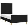 Bed frame with black fabric headboard 80x200 cm by vidaXL, Beds and slatted bases - Ref: Foro24-3125173, Price: 153,08 €, Dis...