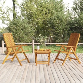 Gartenmöbel-Set 3-teilig aus massivem Teakholz von vidaXL, Gartensets - Ref: Foro24-3187811, Preis: 342,37 €, Rabatt: %