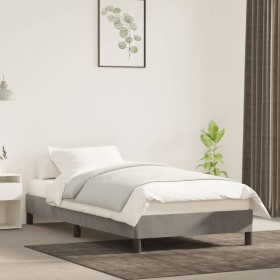 Light gray velvet bed frame 80x200 cm by vidaXL, Beds and slatted bases - Ref: Foro24-346940, Price: 82,36 €, Discount: %