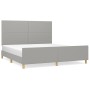 Estructura de cama con cabecero gris claro tela 180x200 cm de vidaXL, Camas y somieres - Ref: Foro24-3124911, Precio: 236,88 ...