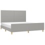 Estructura de cama con cabecero gris claro tela 180x200 cm de vidaXL, Camas y somieres - Ref: Foro24-3124911, Precio: 236,88 ...