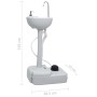 Lavabo portátil con pedestal para camping gris 20 L de vidaXL, Camping y senderismo - Ref: Foro24-30139, Precio: 101,36 €, De...