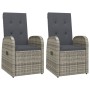 3-piece garden dining set with gray synthetic rattan cushions by vidaXL, Garden sets - Ref: Foro24-3157582, Price: 367,07 €, ...