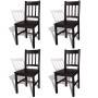 Dining chairs, set of 4, dark brown pine wood by vidaXL, dining chairs - Ref: Foro24-241517, Price: 176,27 €, Discount: %