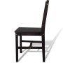 Sillas de comedor 4 unidades madera de pino marrón oscuro de vidaXL, Sillas de comedor - Ref: Foro24-241517, Precio: 176,27 €...