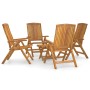 Gartenmöbel-Set 5-teilig aus massivem Teakholz von vidaXL, Gartensets - Ref: Foro24-3187812, Preis: 616,48 €, Rabatt: %