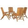 Gartenmöbel-Set 5-teilig aus massivem Teakholz von vidaXL, Gartensets - Ref: Foro24-3187812, Preis: 616,48 €, Rabatt: %