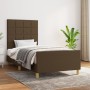 Dark brown fabric bed frame with headboard 90x200 cm by vidaXL, Beds and slatted bases - Ref: Foro24-3125028, Price: 141,52 €...