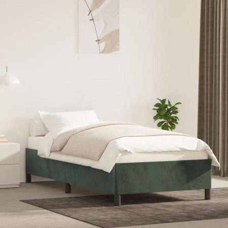 Green velvet bed frame 100x200 cm by vidaXL, Beds and slatted bases - Ref: Foro24-347309, Price: 102,99 €, Discount: %