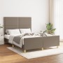 Estructura de cama con cabecero de tela gris taupe 140x200 cm de vidaXL, Camas y somieres - Ref: Foro24-3124980, Precio: 217,...