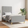 Estructura de cama con cabecero de tela gris claro 90x190 cm de vidaXL, Camas y somieres - Ref: Foro24-3125341, Precio: 132,4...