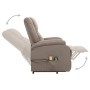 Liftable massage chair taupe gray fabric by vidaXL, Electric massage chairs - Ref: Foro24-329717, Price: 403,63 €, Discount: %