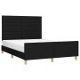 Estructura de cama con cabecero de tela negro 140x200 cm de vidaXL, Camas y somieres - Ref: Foro24-3125140, Precio: 229,57 €,...