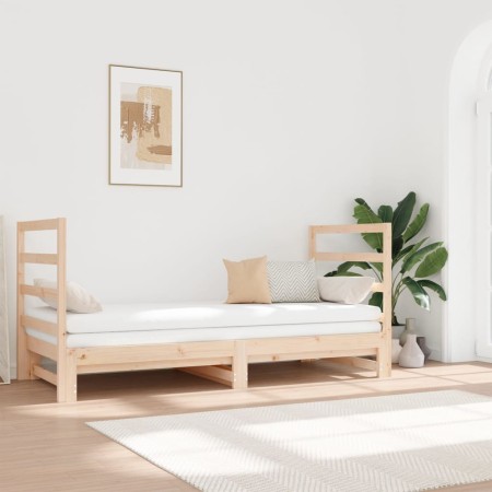 Sofá cama extraíble madera maciza de pino 2x(90x190) cm de vidaXL, Camas y somieres - Ref: Foro24-3124762, Precio: 161,64 €, ...