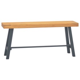 Banco de madera maciza de teca 110 cm de vidaXL, Bancos de comedor y cocina - Ref: Foro24-340743, Precio: 92,96 €, Descuento: %