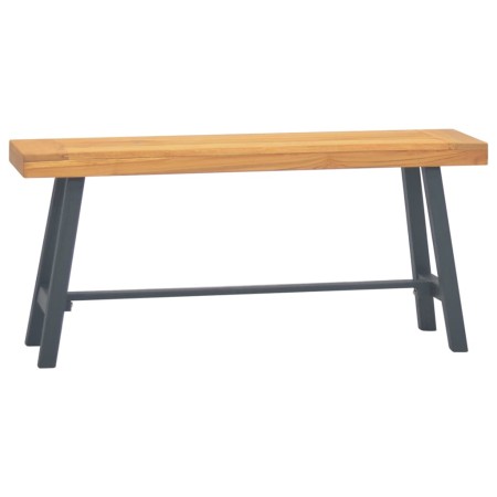 Banco de madera maciza de teca 110 cm de vidaXL, Bancos de comedor y cocina - Ref: Foro24-340743, Precio: 91,99 €, Descuento: %