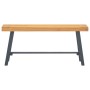 Banco de madera maciza de teca 110 cm de vidaXL, Bancos de comedor y cocina - Ref: Foro24-340743, Precio: 91,99 €, Descuento: %