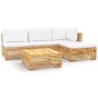 5-piece garden furniture set and solid teak wood cushions by vidaXL, Garden sets - Ref: Foro24-3100855, Price: 766,46 €, Disc...