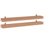 Wall shelves 2 units solid teak wood 110x15x4 cm by vidaXL, Shelves and shelves - Ref: Foro24-340757, Price: 60,31 €, Discoun...