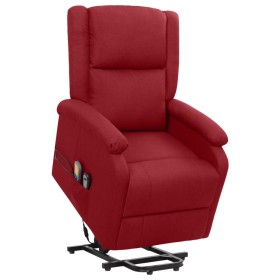 Sillón de masaje elevable tela rojo tinto de vidaXL, Sillones de masaje eléctricos - Ref: Foro24-329712, Precio: 402,28 €, De...